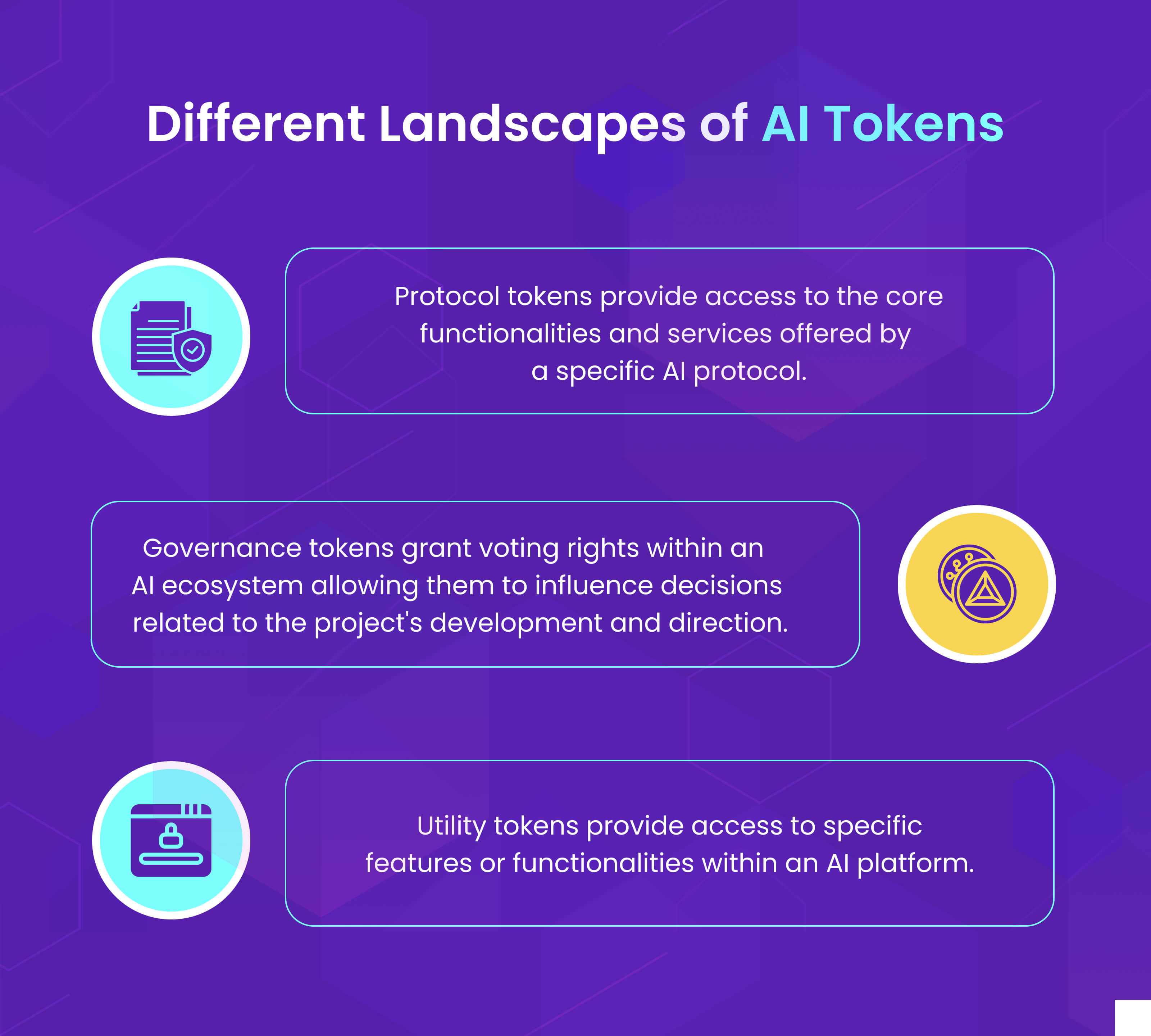 Features of AI tokens
